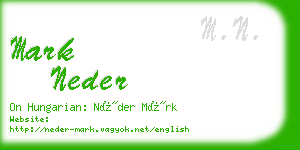 mark neder business card